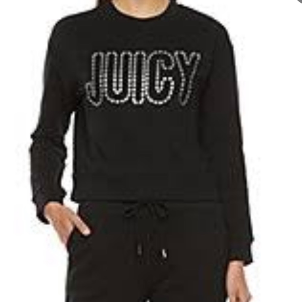 NEW Juicy by Juicy Couture Black Sweatshirt Size Large